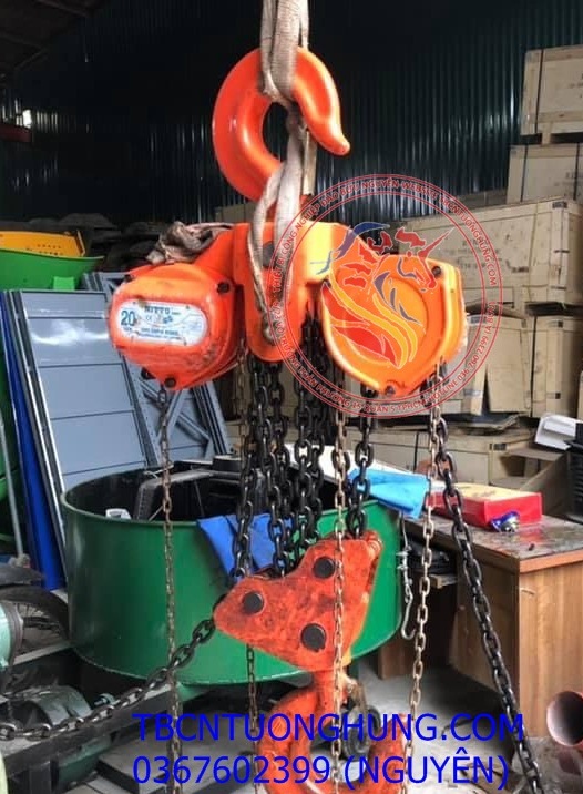 Palang xích kéo tay nitto 20 tấn 5 mét 180vp5 china