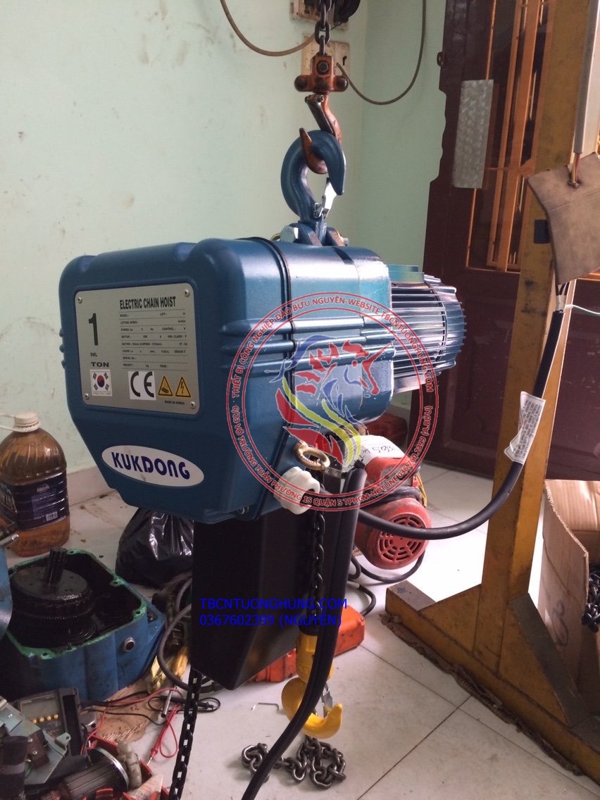 Pa lăng xích điện Kukdong 1 tấn KD-1 Korea Hàn Quốc 