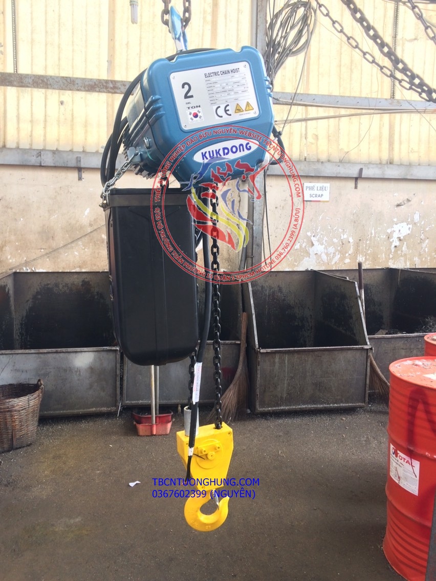 Pa lăng xích điện Kukdong 2 tấn KD-1 Korea Hàn Quốc 