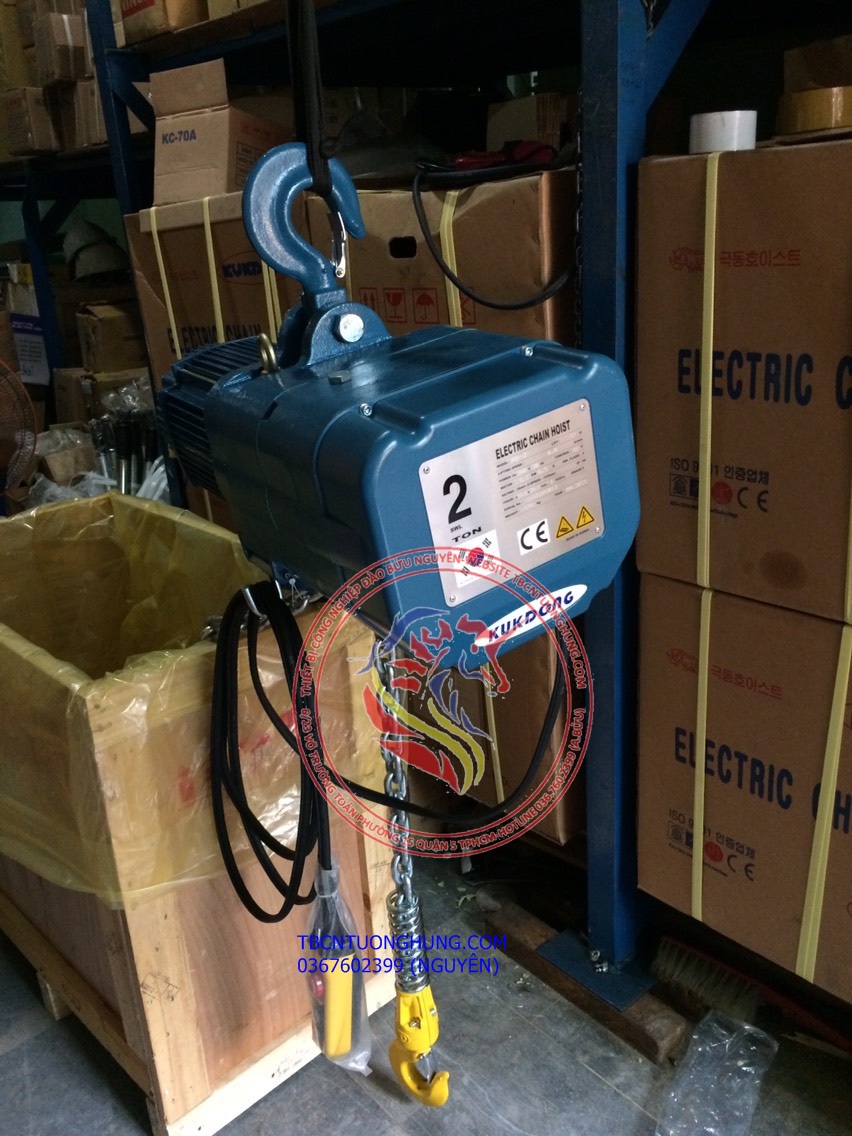 Pa lăng xích điện Kukdong 2 tấn KD-2 Korea Hàn Quốc 