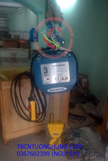 Pa lăng xích điện Kukdong 3 tấn KD-2 Korea Hàn Quốc 