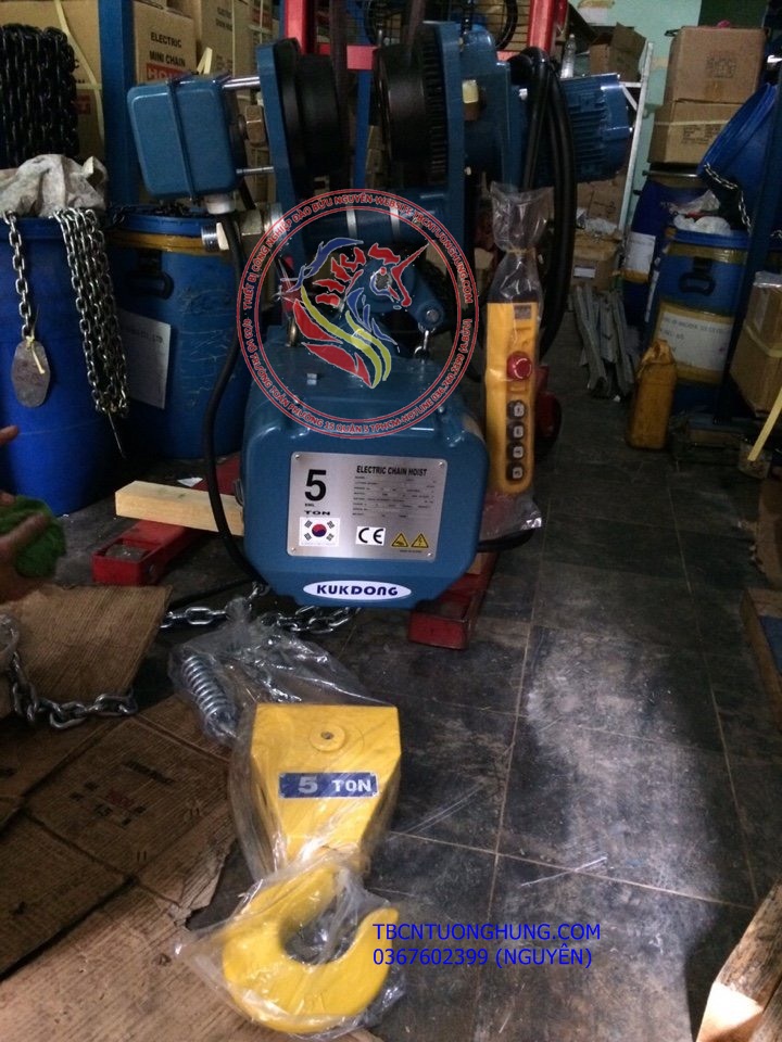 Pa lăng xích điện di chuyển Kukdong 5 tấn KD-2M Korea Hàn Quốc
