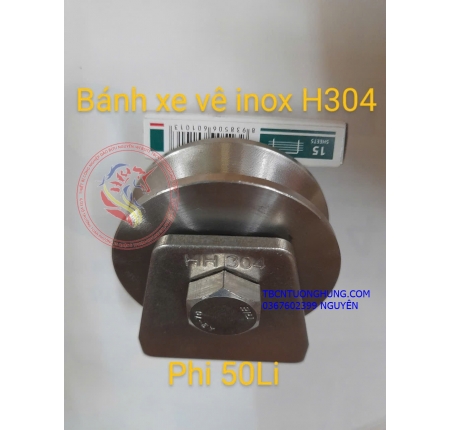 Bánh xe inox 304 rãnh V
