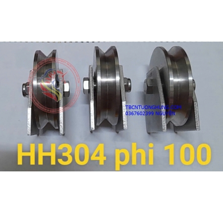 Bánh xe inox 304 rãnh V