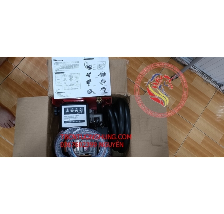 Bơm dầu nhớt điện có đồng hồ lưu lượng taiwan 