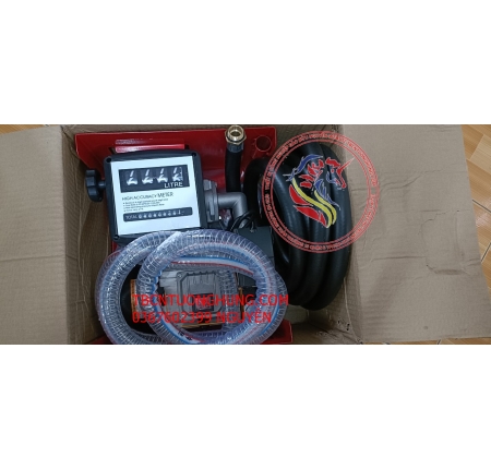 Bơm dầu nhớt điện có đồng hồ lưu lượng taiwan 