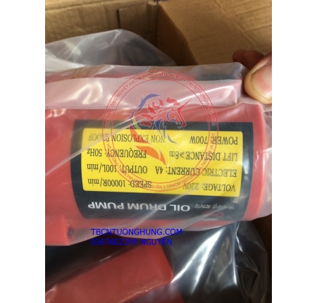 Bơm dầu điện thùng phuy hang run 700w