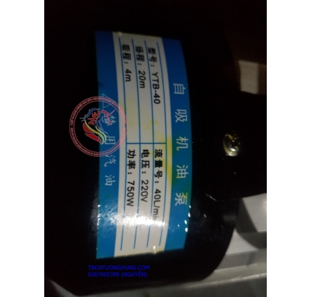 Bơm dầu nhớt thủy lực điện YTB-40 220v taiwan