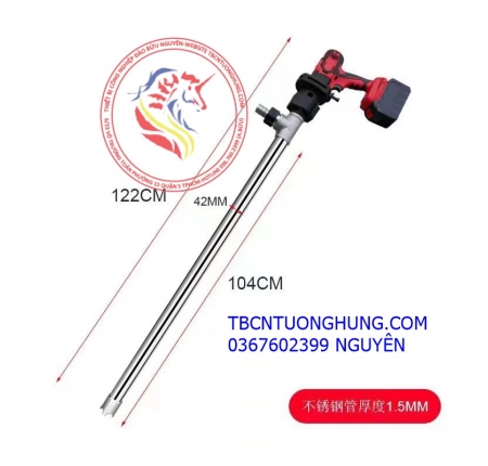 Bơm hóa chất inox thùng phuy bằng pin
