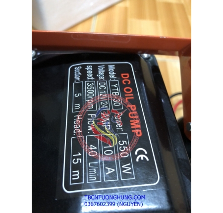 Bơm dầu nhớt thủy lực YTB-30 12v 24v Taiwan