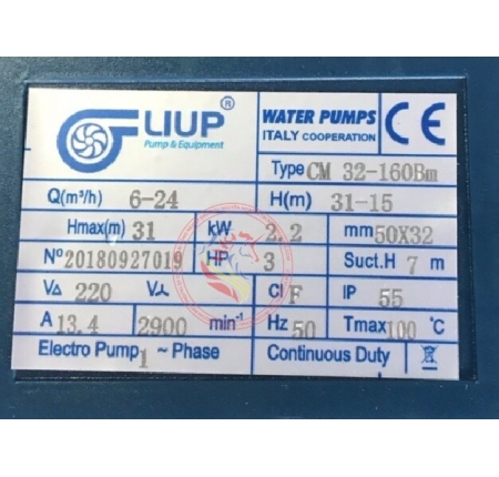 MÁY BƠM NƯỚC TRỤC NGANG LIUP CM ITALY