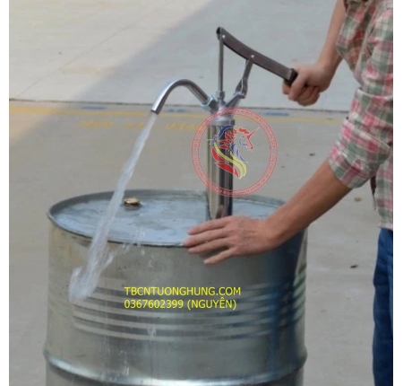BƠM HÓA CHẤT TAY GẠT INOX THÙNG PHUY 200 LÍT TAIWAN