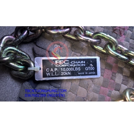 DÂY XÍCH THÉP LA BỒI FEC 7 LY 2,7 MÉT MADE IN JAPAN