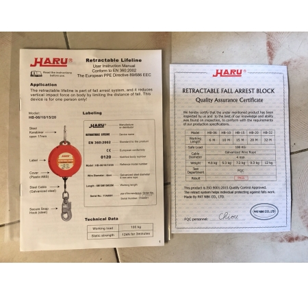HỘP DÂY CHỐNG RƠI HARU TAIWAN