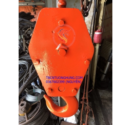 Pully móc cẩu cáp 3 rãnh cho palang dien cd1 china