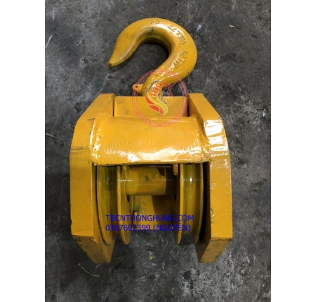Pully móc cẩu 2 rãnh palang cáp điện china