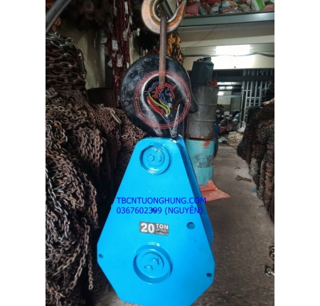 Pully móc cẩu cáp 3 rãnh cho palang dien cd1 china