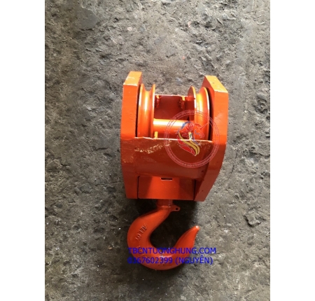 Pully móc cẩu 2 rãnh palang cáp điện china