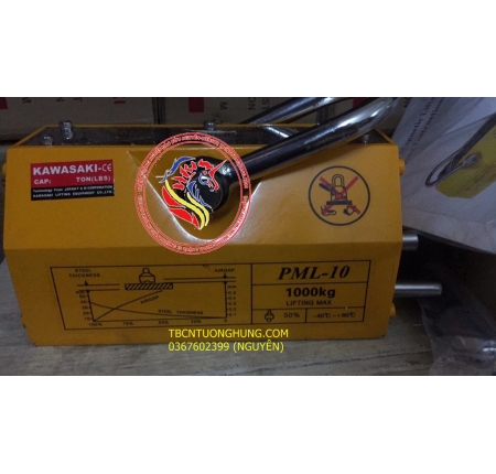 NAM CHÂM NÂNG HÀNG TAY GẠT KAWASAKI 1 TẤN 1000KG PML10