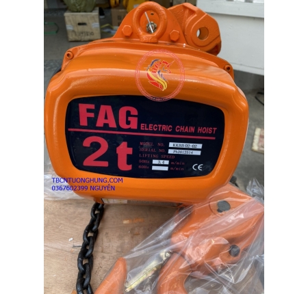 Pa lăng xích điện FAG 1 tấn 2 tấn 380v