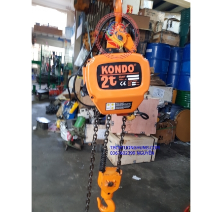 Pa lăng xích điện Kondo 2 tấn 380v