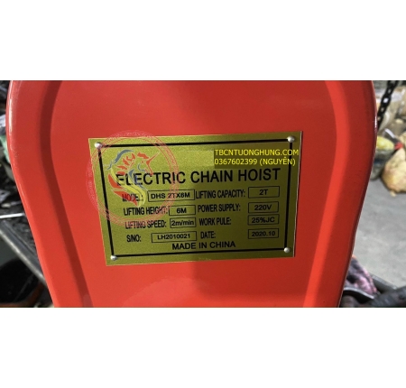 PALANG XÍCH ĐIỆN DHS 2 TẤN 220V CHINA