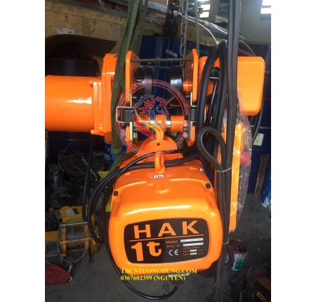 PALANG XÍCH ĐIỆN DI CHUYỂN HAK 1 TẤN 1000KG TAIWAN