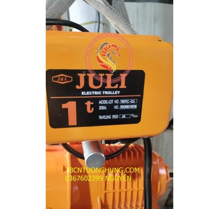 Palang xích điện di chuyển Juli 1 tấn 6 mét 380v