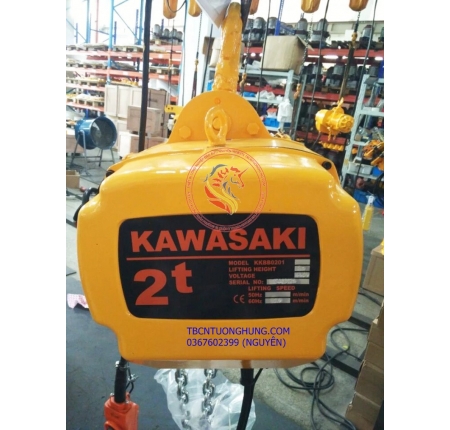 Palang xích điện cố định Kawasaki 2 tấn 6 mét