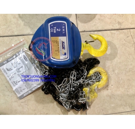 PALANG XÍCH KÉO TAY KCP 2 TẤN 2.5 MÉT GIÁ RẺ