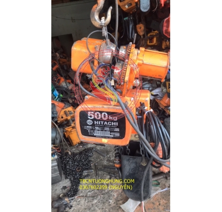 PALANG XÍCH ĐIỆN DI CHUYỂN HITACHI 0.5 TẤN 500KG JAPAN CŨ