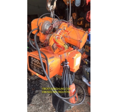 PALANG XÍCH ĐIỆN DI CHUYỂN HITACHI 0.5 TẤN 500KG JAPAN CŨ