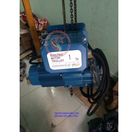 Pa lăng xích điện di chuyển Kukdong 1 tấn KD-1 Korea Hàn Quốc