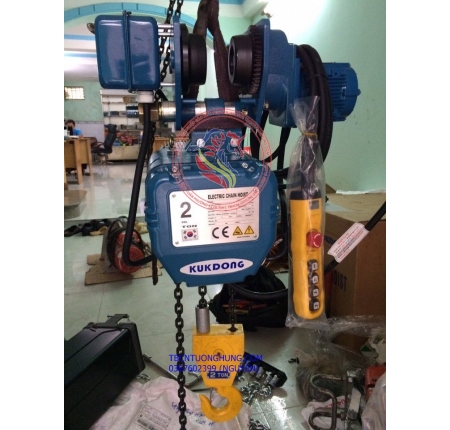 Pa lăng xích điện di chuyển Kukdong 2 tấn KD-1M Korea Hàn Quốc