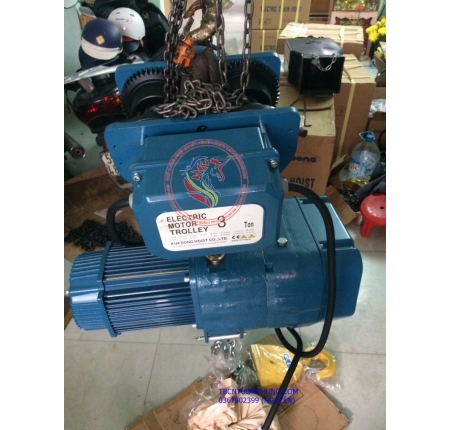 Pa lăng xích điện di chuyển Kukdong 3 tấn KD-2M Korea Hàn Quốc