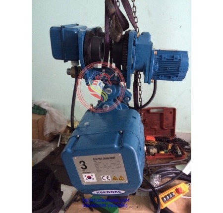 Pa lăng xích điện di chuyển Kukdong 3 tấn KD-2M Korea Hàn Quốc