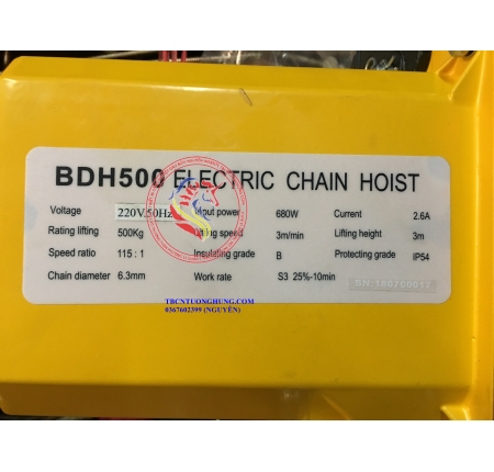 PALANG XÍCH ĐIỆN MINI 500KG KOORFLCO 220V