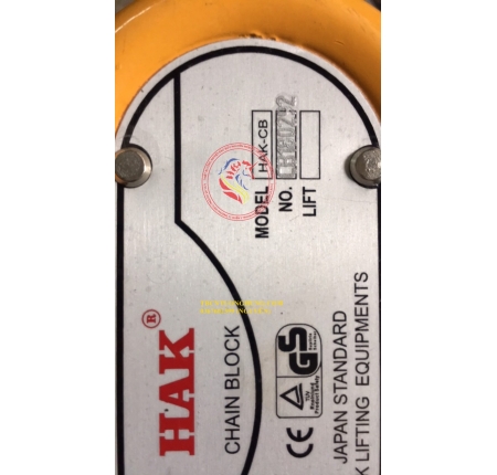 PALANG XÍCH KÉO TAY HAK 1 TẤN 1000KG 3 MÉT,