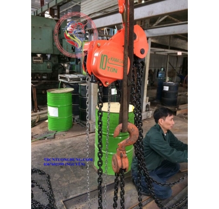 PALANG XÍCH KÉO TAY KAWASAKI 10 TẤN VC-10