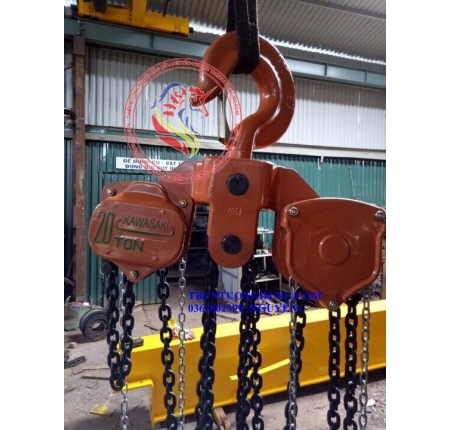PALANG XÍCH KÉO TAY KAWASAKI 20 TẤN  VC20