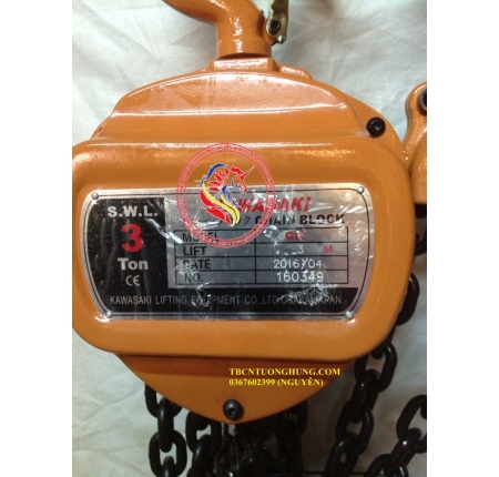 PALANG XÍCH KÉO TAY KAWASAKI 3 TẤN CK3