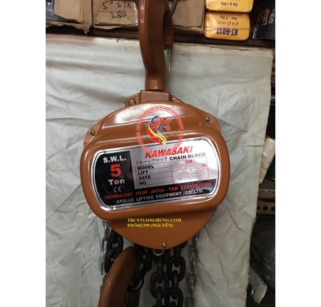 PALANG XÍCH KÉO TAY KAWASAKI 5 TẤN  CK5