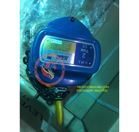 PALANG XÍCH KÉO TAY KCP 2 TẤN 2.5 MÉT GIÁ RẺ