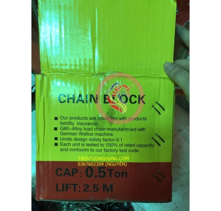 Pa lăng xích kéo tay KCP 0.5 TẤN 500Kg USA type giá rẻ