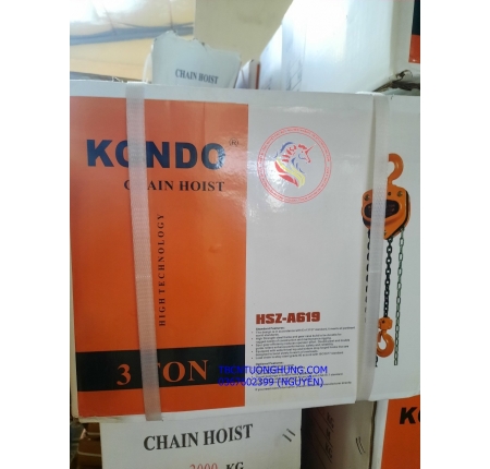Palang xích kéo tay kondo 3 tấn