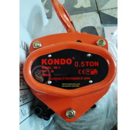 Palang xích kéo tay kondo 500kg 0.5 tấn