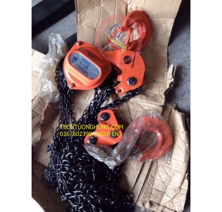 Palang xích kéo tay nitto 10 tấn 5 mét 90vp5 china