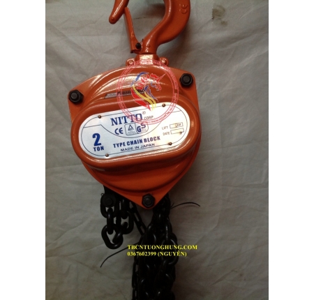 Palang xích kéo tay nitto 2 tấn 3 mét 20vp5