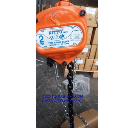 Palang xích kéo tay nitto 2 tấn 2000kg china