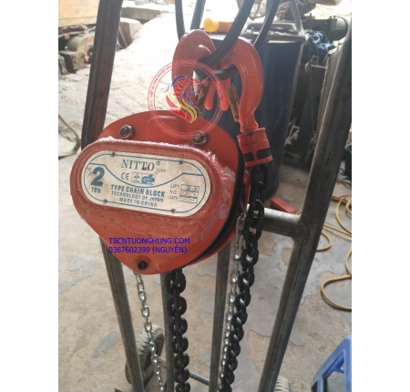 Palang xích kéo tay nitto 2 tấn 2000kg china